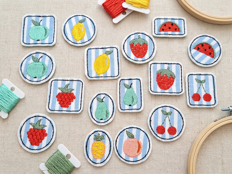 Label Früchte Set - ITH-Stickdatei